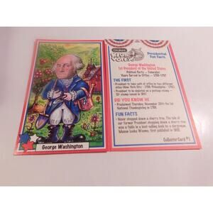 Drakes Kids Vote '96 George Washington Card Number 1 Rare